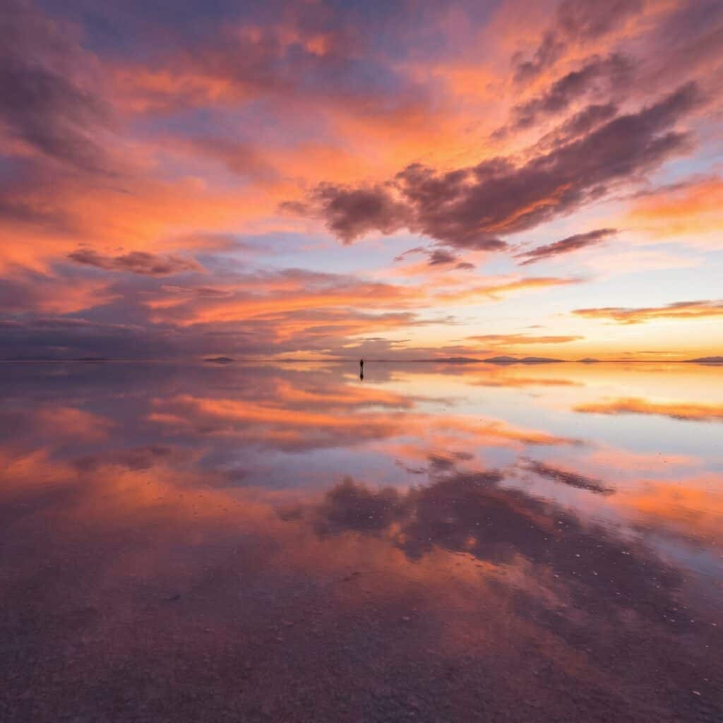 Salar de Uyuni na travessia desde o Atacama